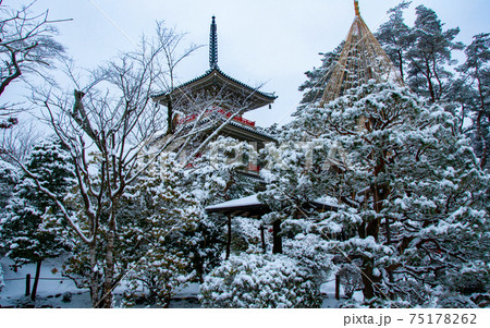 仙台 北山 輪王寺の日本庭園 三重塔 仙台 北山 輪王寺の日本庭園 三重塔 75178262