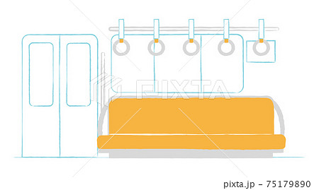 電車の中のイラスト素材