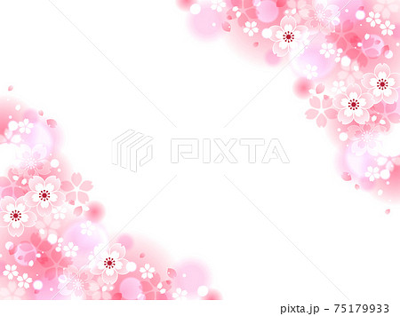 桜の花のイラスト背景素材のイラスト素材