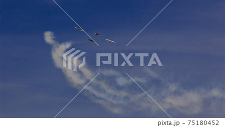 sky clouds aircraft air show sky clouds aircraft air show 75180452