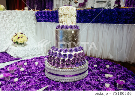 white floral wedding cake restaurant interior background white floral wedding cake restaurant interior background 75180536