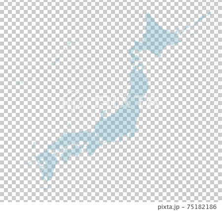 日本列島の青いドットマップ。 大サイズ1。 75182186
