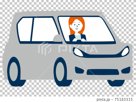 一個女人開車的插圖 一個女人開車的插圖 75183315