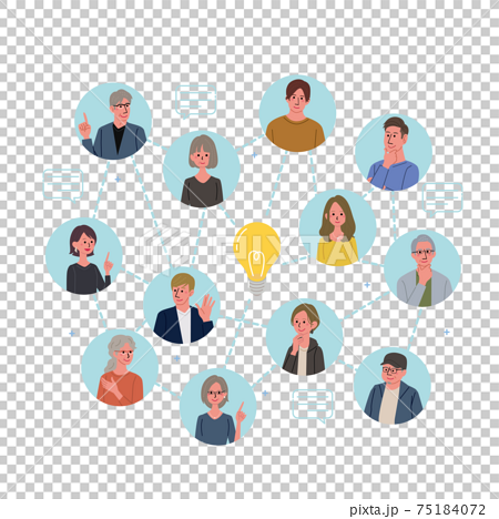 IT communication business concept illustrations of people and ideas 75184072