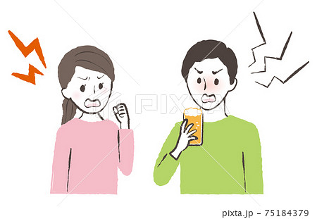 お酒の飲み過ぎ注意のイラスト素材 75184379 Pixta