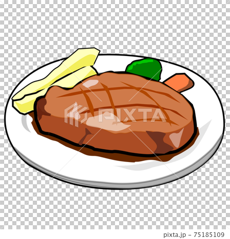 リアルなステーキのイラスト素材