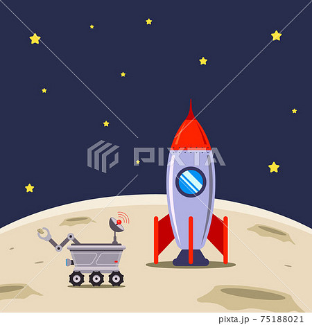 spaceship has landed on the moon for exploration. spaceship has landed on the moon for exploration. 75188021