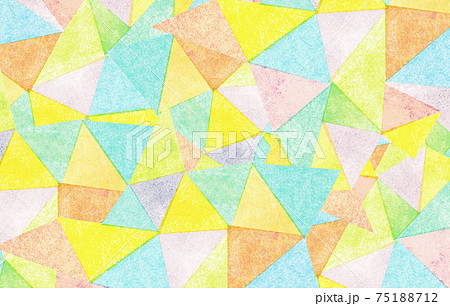 背景素材　三角　カラフルテクスチャー 75188712