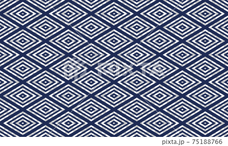 柄素材 入子菱 シームレスパターン 背景素材 紺色 柄素材 入子菱 シームレスパターン 背景素材 紺色 75188766
