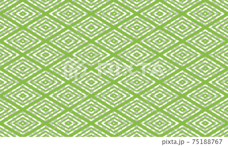 柄素材　入子菱　シームレスパターン　背景素材　黄緑 75188767