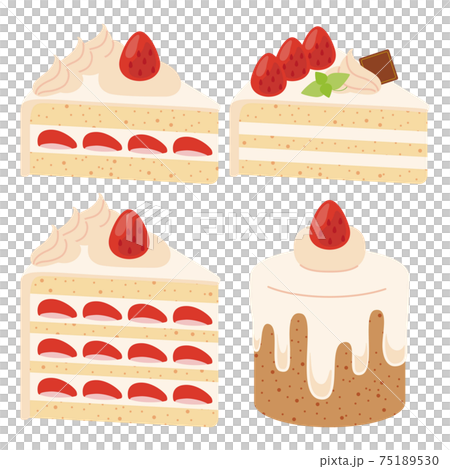 かわいいケーキのイラストセットのイラスト素材