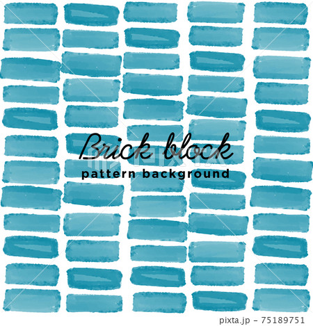 レンガ調の水彩風ベクターシームレスパターン 75189751