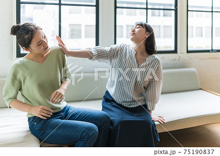 いがみ合う二人 ケンカ いがみ合う二人 ケンカ 75190837
