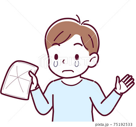 Cheerful boy in blue clothes_B_rag_sad03.eps 75192533