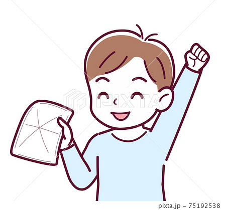 Cheerful boy in blue clothes_B_rag_happy02.eps 75192538