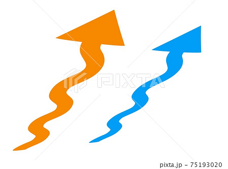 手前に向かうクネクネ矢印 75193020