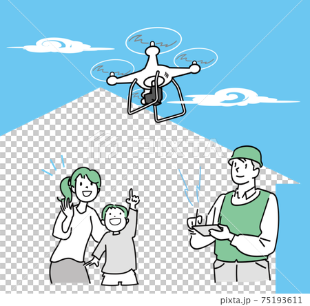 Inspect the roof using a drone 75193611