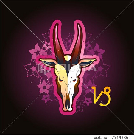 Capricorn zodiac vector sign horoscope 75193869