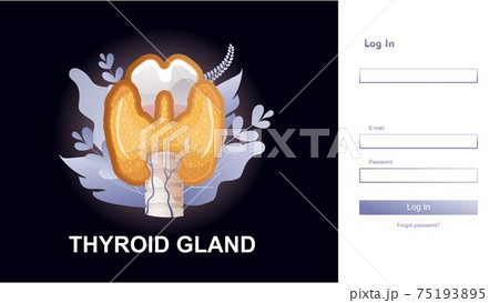 thyroid gland banner concept vector thyroid gland banner concept vector 75193895
