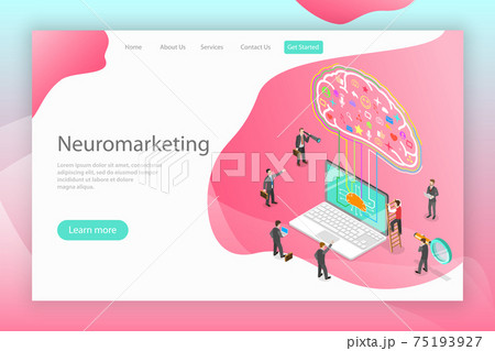 Neuromarketing digital compaign isometric flat vector concept. Neuromarketing digital compaign isometric flat vector concept. 75193927