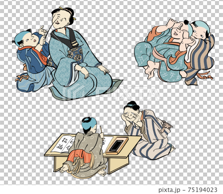 Ukiyo-e-Terakoya class collapse 3-piece set 75194023