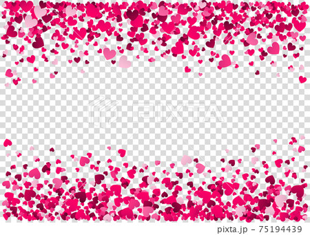 Pink heart confetti, Valentine's day background. Pink heart confetti, Valentine's day background. 75194439
