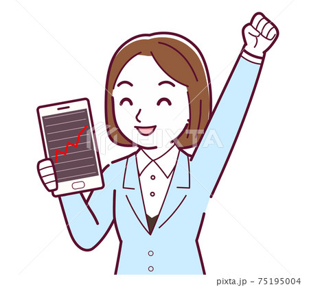 Young woman in a light blue suit_M_Stock 75195004