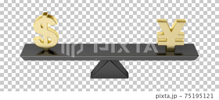 US dollar versus Japanese Yen or Chinese Yuan on seesaw US dollar versus Japanese Yen or Chinese Yuan on seesaw 75195121