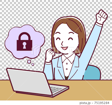 Young woman in a light blue suit_D_Security 75195284