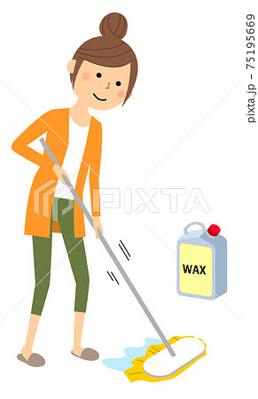 Waxing Young Woman Stock Illustration