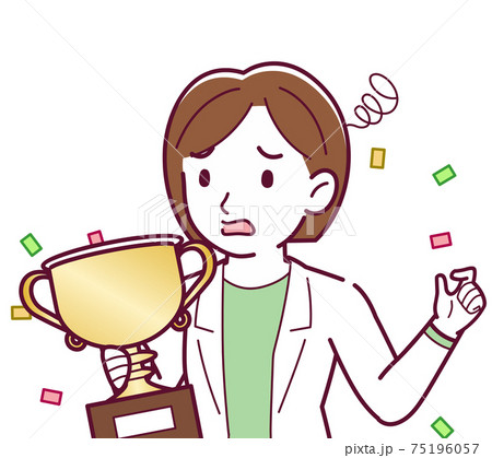Young woman in a lab coat_A_trophy_trouble02.eps 75196057