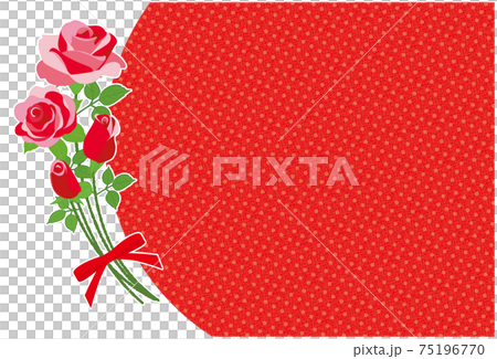 Red rose flower frame background material postcard Red rose flower frame background material postcard 75196770