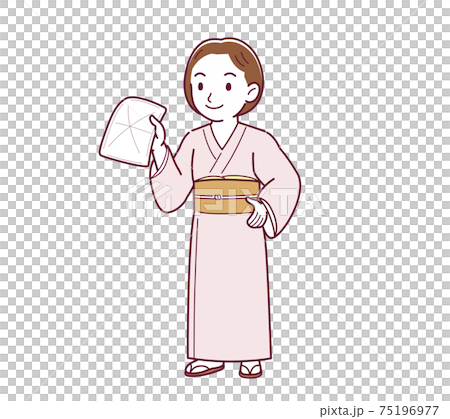 Young girl in pink kimono_B3_rag_natural02.eps 75196977