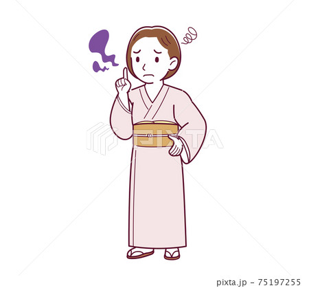Young girl in pink kimono_B3_smell_trouble01.eps Young girl in pink kimono_B3_smell_trouble01.eps 75197255