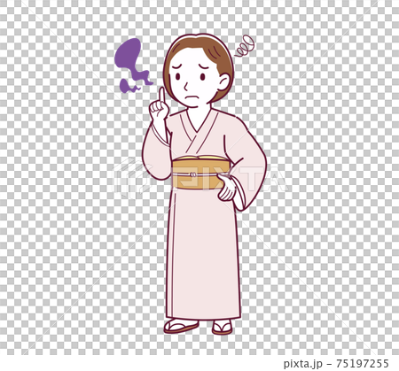 Young girl in pink kimono_B3_smell_trouble01.eps Young girl in pink kimono_B3_smell_trouble01.eps 75197255