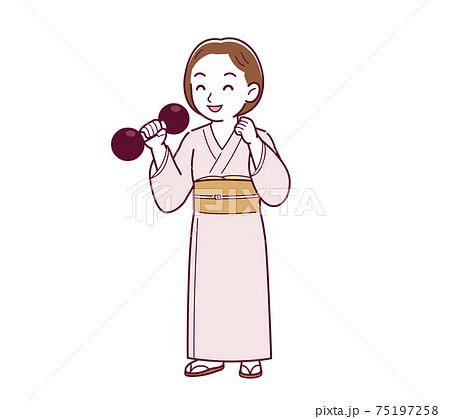 Young girl in pink kimono_B3_dumbbell_happy01.eps Young girl in pink kimono_B3_dumbbell_happy01.eps 75197258