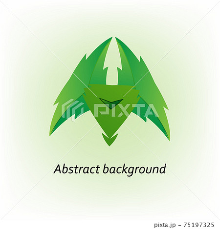 Abstract background with green geometric shape element, design element 75197325