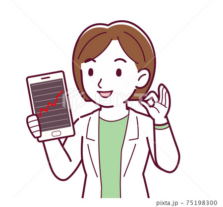 Young woman in a lab coat_M_Stock trading_ok.eps 75198300