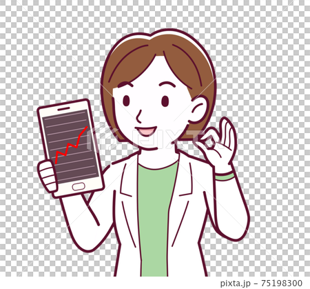 Young woman in a lab coat_M_Stock trading_ok.eps 75198300