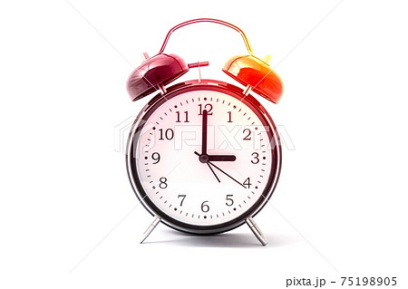 Alarm clock with double bell - winter and summer time concept Alarm clock with double bell - winter and summer time concept 75198905