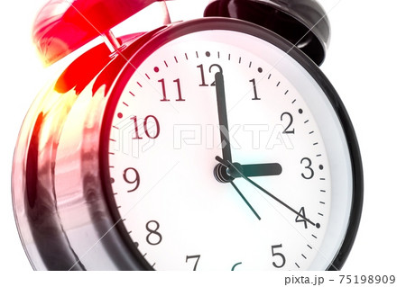 Alarm clock with double bell - winter and summer time concept 75198909