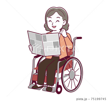 Elderly woman with gray hair_J_news_happy01.eps 75199745