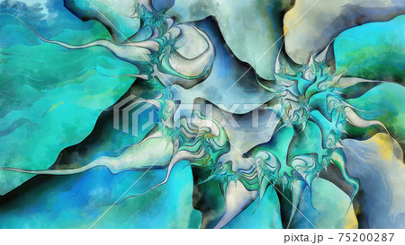 Abstract surreal swirl painting background 75200287