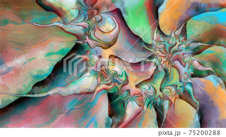 Abstract colorful swirl painting background 75200288