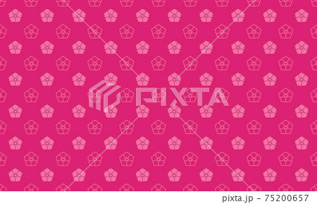 和柄素材 桔梗 シームレスパターン ピンクのイラスト素材