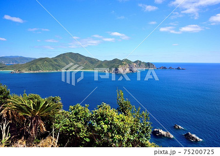 加計呂麻島　安脚場戦跡から見える美しい海 75200725