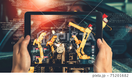 Engineer controls robotic arms by augmented reality industry technology 75201682