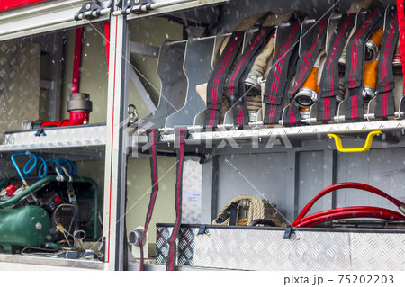 fire truck equipment inside back of the car fire truck equipment inside back of the car 75202203