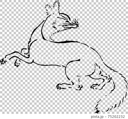 振り返る狐のイラスト素材 振り返る狐のイラスト素材