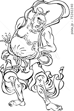 仁王像 吽形 のイラスト素材